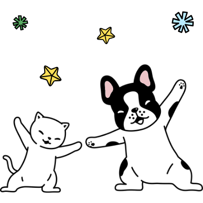 cat and dog dance happily after expanding from increased revenue