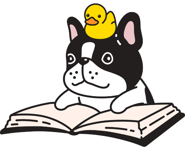 a dog and a duck reading a book to ensure all of the projects meet high standards of excellence